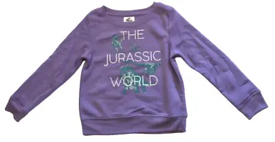 Buy Jurassic World New Girl's Size Small (6-6X) Purple Crew Neck Sweatshirt • 6.31£