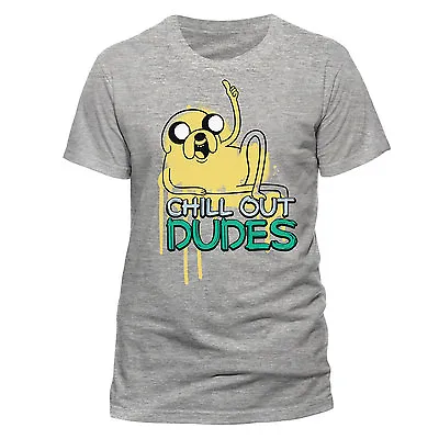Buy ADVENTURE TIME Jake The Dog CHILL OUT DUDES Quote OFFICIAL Cotton UNISEX T-SHIRT • 13.69£