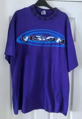 Buy Vintage Vision Street Wear Purple Skateboarding Short Sleeve T-Shirt 1986 • 45£