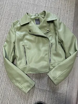 Buy Mint Green Primark Leather Jacket • 8£