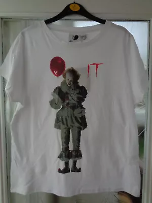 Buy OFFICIAL STEPHEN KING'S IT PENNYWISE T-SHIRT (Primark Women's LARGE) NEW! • 6.99£