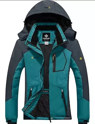 Buy Ski Jacket Gemyse Women Waterproof Wind Resistant With Fur Lining Extra Warm (L) • 27.95£