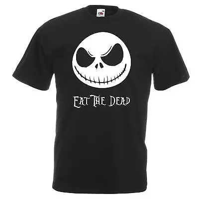 Buy Unisex Black Jack Skellington Eat The Dead Christmas Nightmare Halloween T-Shirt • 12.95£