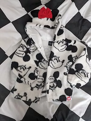 Buy Minnie Mouse Borg Jacket With Ears And Bow 5-6 • 0.99£