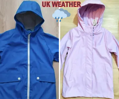Buy PU Shell Fisherman Hooded Rain Mac Waterproof Jacket Rain Coat Forest School • 6.49£