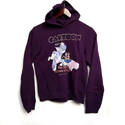 Buy Coco Loco Hoodie Purple Womens Sweatshirt Cartoon Tom & Jerry Size S Italy Made • 28.94£