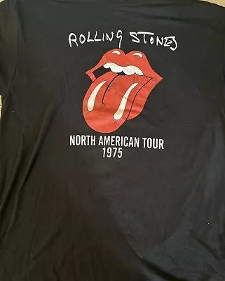 Buy Vintage Rolling Stones North American Tour 1975 Concert T-shirt L • 0.78£