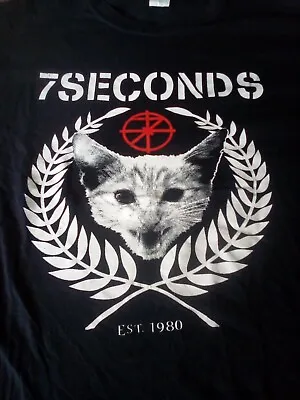 Buy 7 Seconds T Shirt Large Black Rare Nyhc Kevin Seconds • 17£