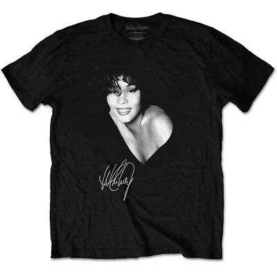 Buy Whitney Houston B&W Photo Official Tee T-Shirt Mens Unisex • 15.99£