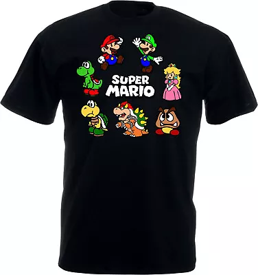 Buy Super Mario T-shirt, Super Mario Characters Shirt, Unisex Adults Kids Tee Top • 10.99£