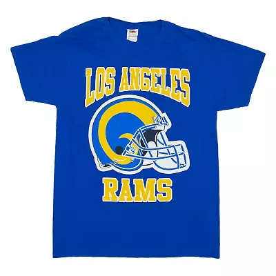 Buy FRUIT OF THE LOOM Los Angeles Rams USA T-Shirt Blue Short Sleeve Mens M • 5.99£