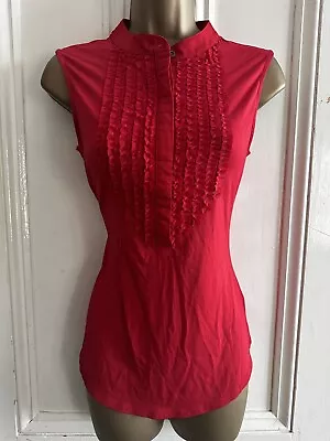 Buy Karen Millen Red Stretchy T-Shirt Blouse Top 10 • 39.99£