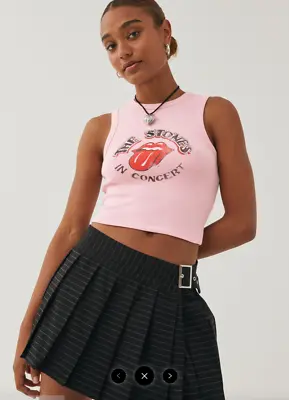 Buy The Rolling Stones Licensed Tank Top Large Pink 1966 - 2022 Anniversary Merch • 12.39£