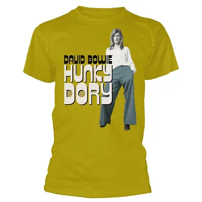 Buy David Bowie Hunky Dory 2 Mustard T-Shirt NEW OFFICIAL • 14.89£