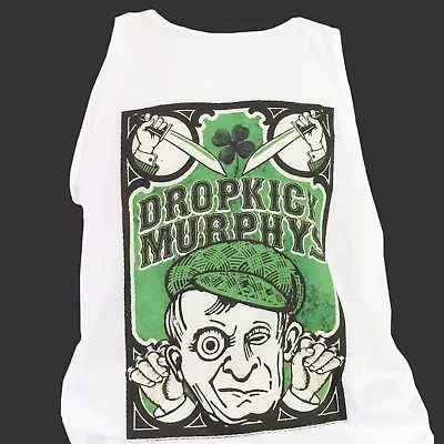 Buy Dropkick Murphys Irish Folk Punk Rock T-SHIRT Vest Top Unisex White S-2XL • 13.99£