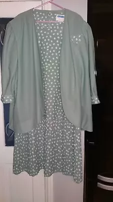 Buy Mayfair Size 28 Green Dress And Jacket Wedding/Occasion • 12.99£