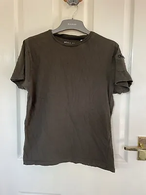 Buy Mens Brave Soul Dark Khaki Green Tshirt Medium • 3.50£