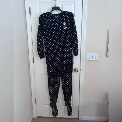 Buy Disney Mickey Mouse One Piece Bodysuit Footed Sleeper Pajamas Adult Size M 8-10 • 15£