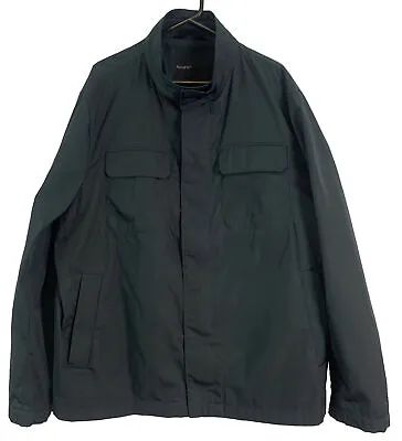 Buy MARKS & SPENCER COAT JACKET 2XL FOREST GREEN Rib Collar Zip Up Pockets AUTOGRAPH • 31.97£