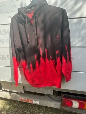 Buy Black And Red In Flame Hoodies Perfect For Haloween Size M Brand New • 10£
