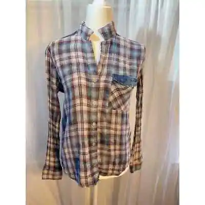 Buy Clothe & Stone (Anthropology) Women Size XS Shirt V-Neck Button-Up 100% Cotton • 24.11£