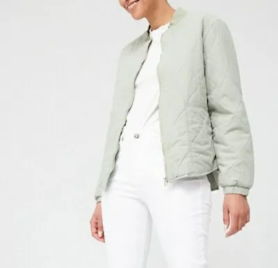 Buy Quilted Cotton Bomber With Curve Sage Uk16****Ref V374 • 18.04£