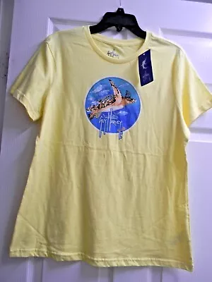 Buy Guy Harvey Wmn's , Large,   Sunshine, Turtle Graphic, Short Sleeve T-Shirt  NWT • 19.88£