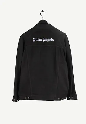 Buy Original New Palm Angels Men Black Denim Jacket Size M H3762 • 315£