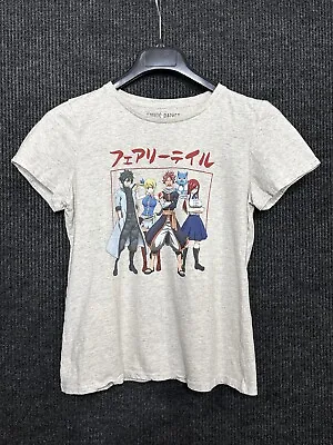 Buy Fairytail Shirt Ladies Medium Gray Cotton Outdoors Anime Cartoon Knit Womens • 9.28£