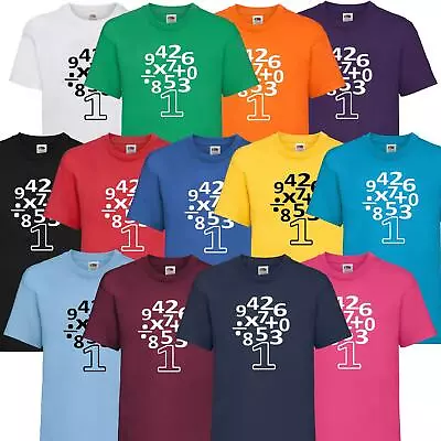 Buy Childrens Novelty Maths Day T-Shirt Number Symbol Boys Girls Kids School Tee Top • 5.99£