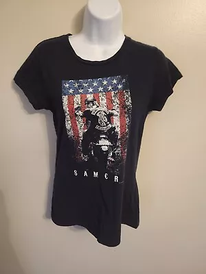 Buy Rare Womens Juniors Sons Of Anarchy Samcro Black T Shirt Size Large • 9.61£