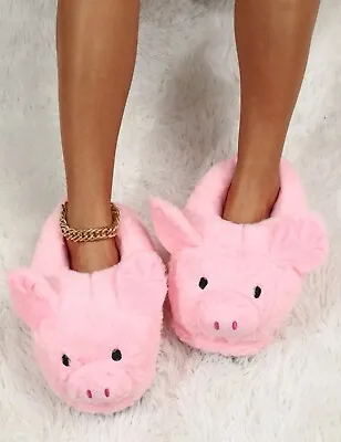 Buy Farm Animal Pig Pink Pigs Piglet Piggy Slippers • 28.41£