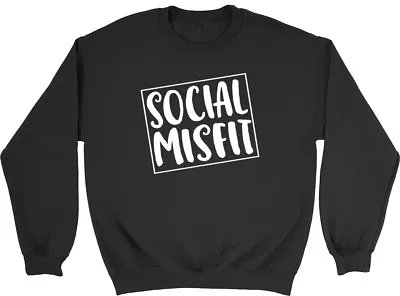 Buy Social Misfit Funny Boys Girls Kids Childrens Jumper Sweatshirt • 12.99£