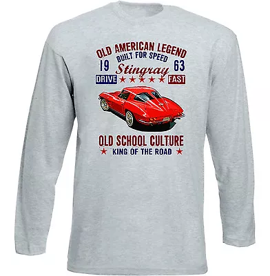 Buy Vintage American Car Corvette Stingray - New Cotton T-shirt • 18.99£
