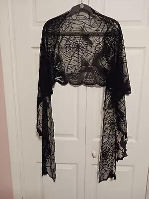 Buy Halloween Shoulder Wrap Black Lace • 8.46£