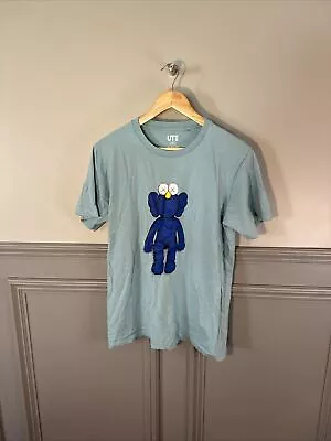 Buy Kaws X Uniqlo Sesame Street T Shirt Men’s Medium Blue Designer KB002 • 16£