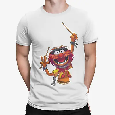 Buy Animal T-Shirt -  Muppets Band Mens Funny, Retro & Cool Drums Drummer Cartoon • 8.39£