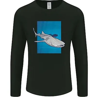 Buy A Whale Shark And Scuba Diver Mens Long Sleeve T-Shirt • 12.99£