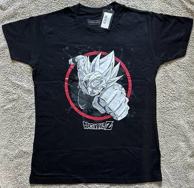 Buy Dragon Ball Z Super Saiyan Son Goku Punch Medium M Black Short Sleeve T-shirt • 9.99£
