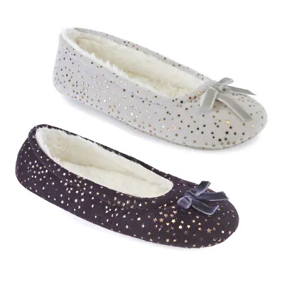 Buy Womens Girls Novelty Slippers Plush Ballet Slippers Ballerina Bed Socks Pumps  • 8.95£