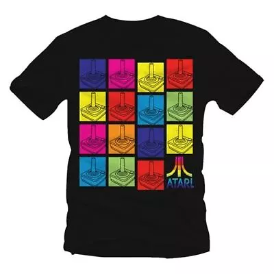 Buy Atari Men's T Shirts Official Joy Stick Junkies Gaming Design Black Small • 9.99£
