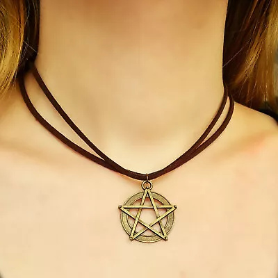 Buy Pendant Necklace Pentagram Witch Pagan Amulet Wiccan Celtic Layer Jewellery UK • 4.89£