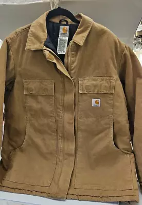 Buy Carhartt Womens Detroit Workwear Jacket L Zip Pocket Barn Chore Coat Yellowstone • 132.60£