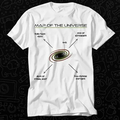 Buy Map Of The Universe Planet Space Black Hole T Shirt 569 • 6.35£