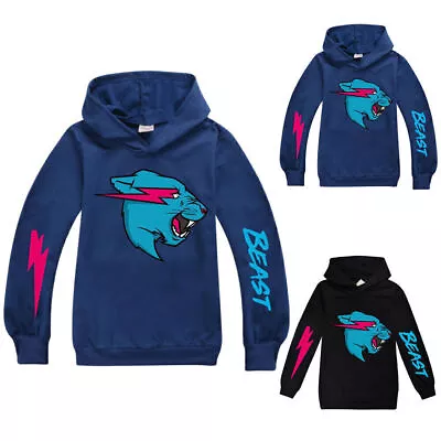 Buy Mr Beast Kids Hoodie Casual Hoody Sweatshirt Jumper Boys Girls Pullover Gifts UK • 12.11£