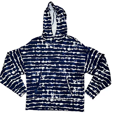 Buy Athleta Balance Hoodie Navy Blue White Tie Dye Pullover Fleece Super Soft Size S • 24.95£