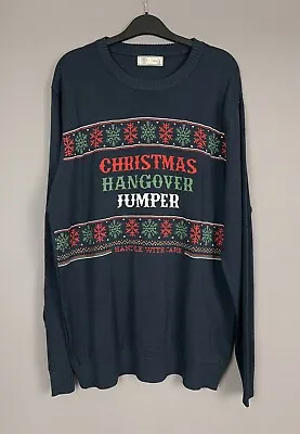 Buy Christmas Hangover Jumper Next Size XL 42” Navy Festive Sweater • 12.95£