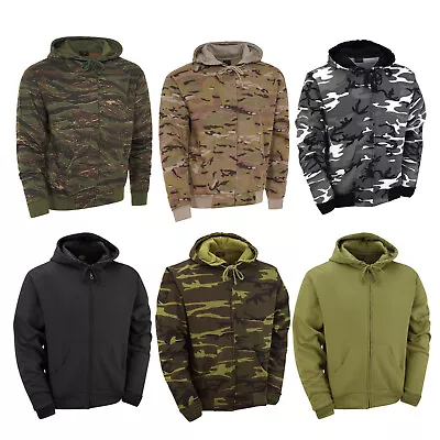 Buy Hoodie Army Combat Military Style US Tiger Snow Camo Hunting Fishing Work Black • 18.04£