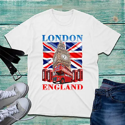 Buy London England T-Shirt Big Ben London Red Bus Travel To England British Tee Top • 8.99£