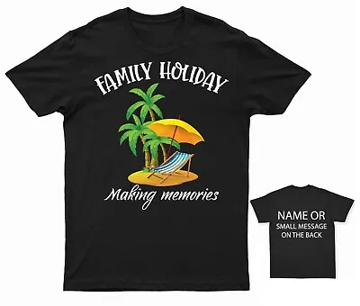 Buy Family Holiday T-Shirt - Making Memories - Tropical Beach Design • 14.95£